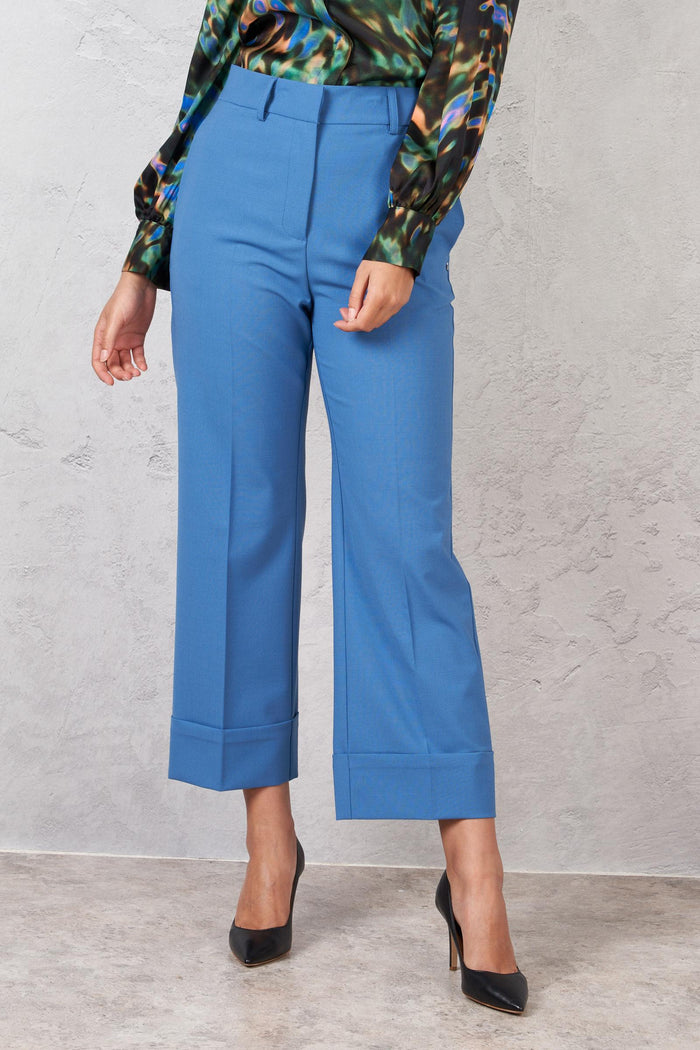 Pantalone alla caviglia in misto lana-2