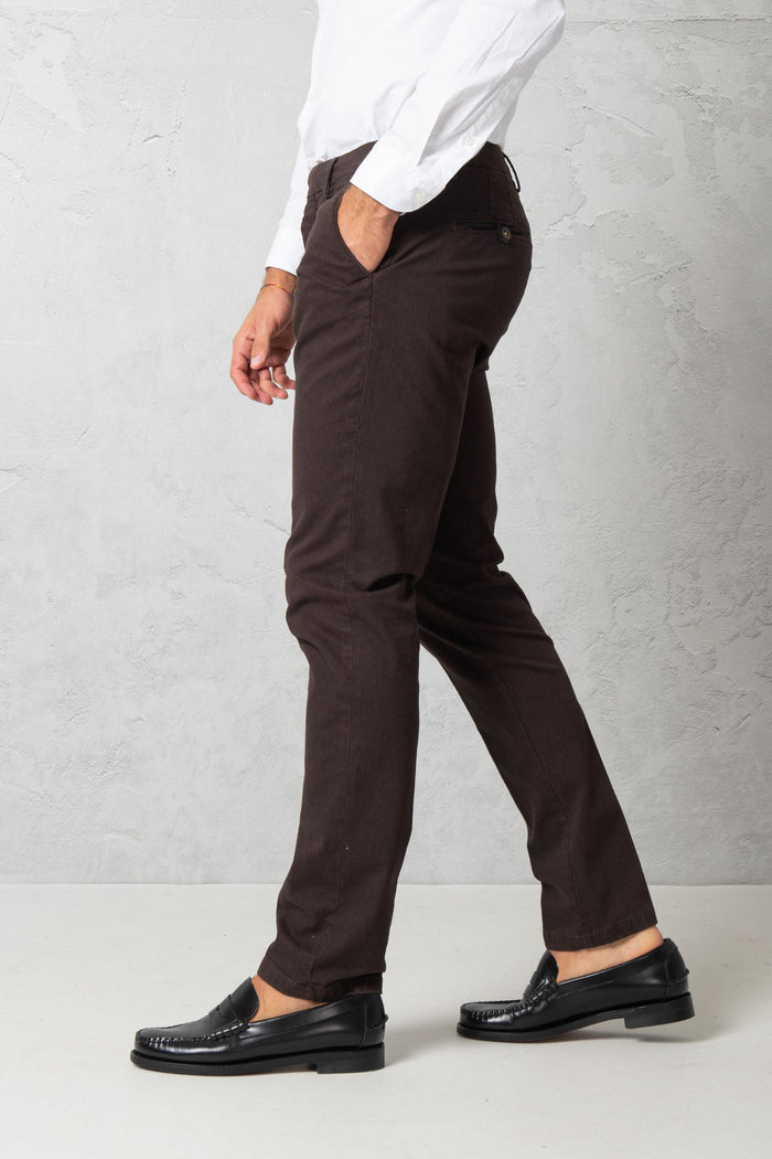 Pantalone slim in cotone stretch-2