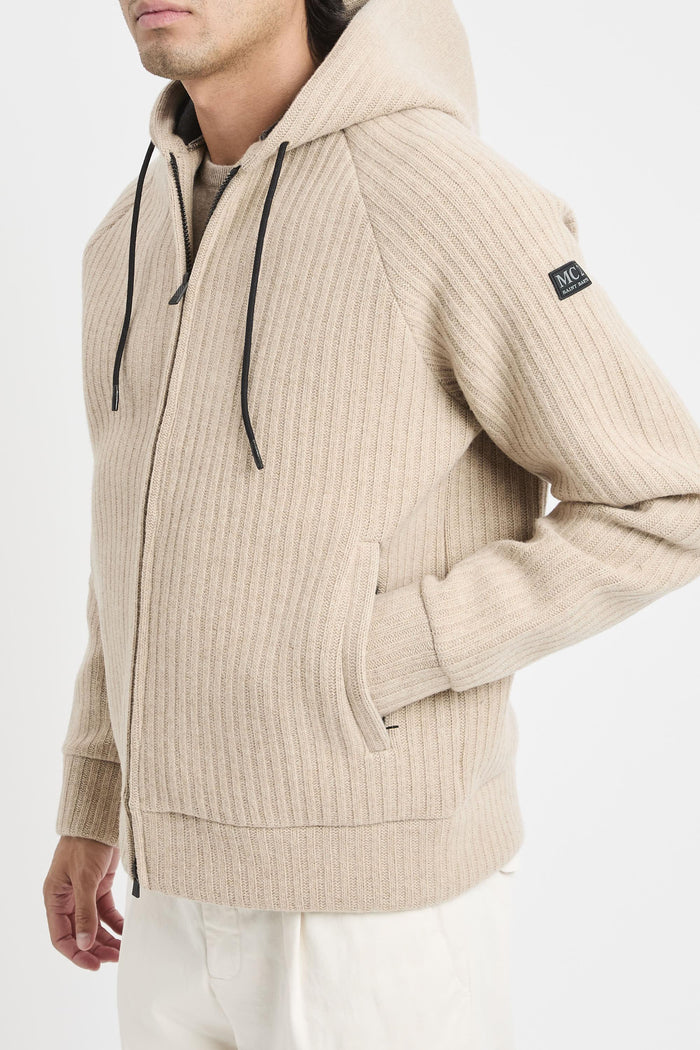 Felpa beige uomo crr000311 - 5
