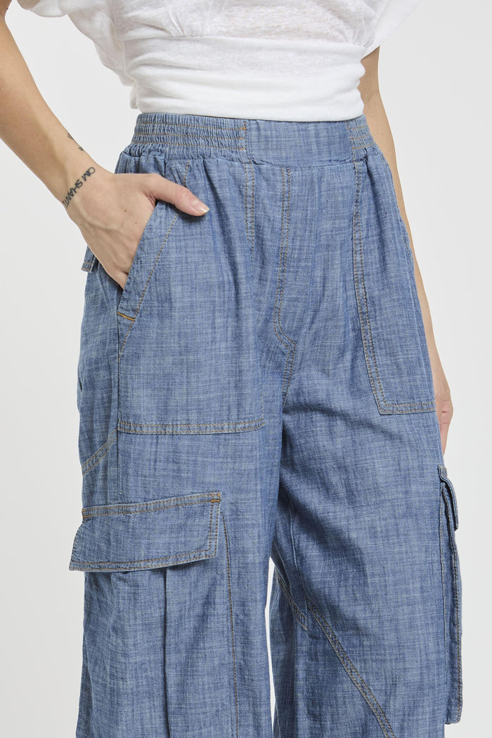 Pantalone chambray donna y14z84-0 - 4