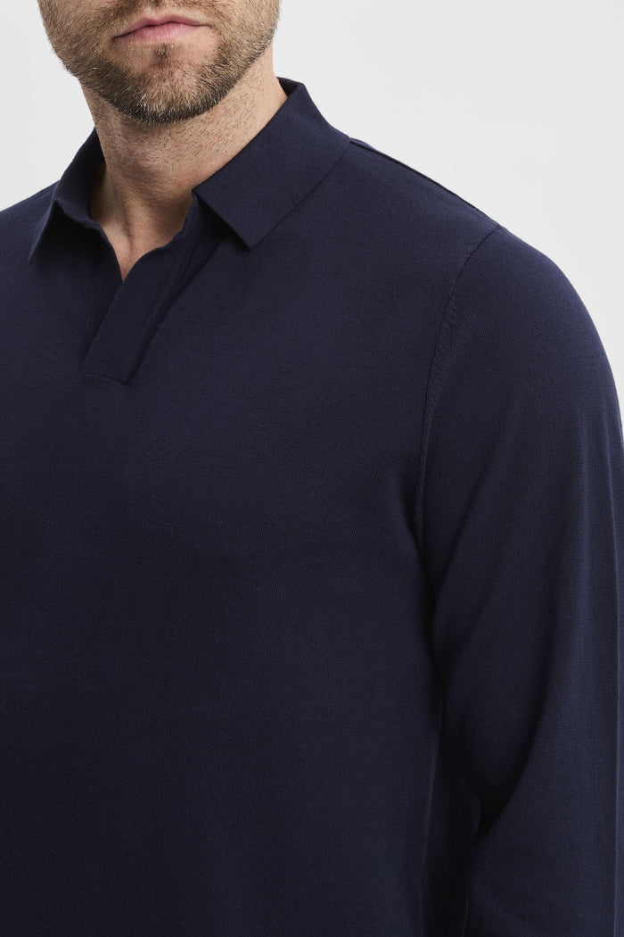 Polo blue navy uomo slo000361 - 5