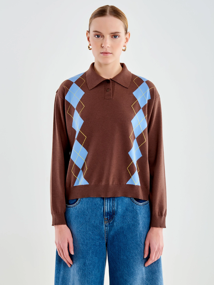 Polo  donna 4ab4010marrone - 2