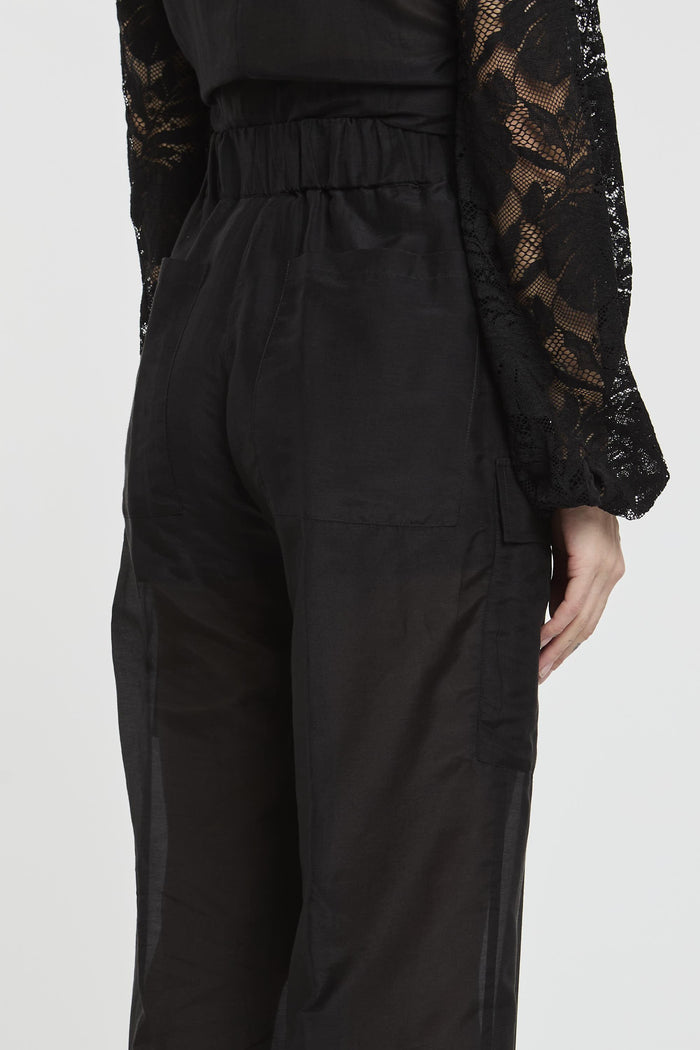 Pantalone nero donna i11y69-0 - 5