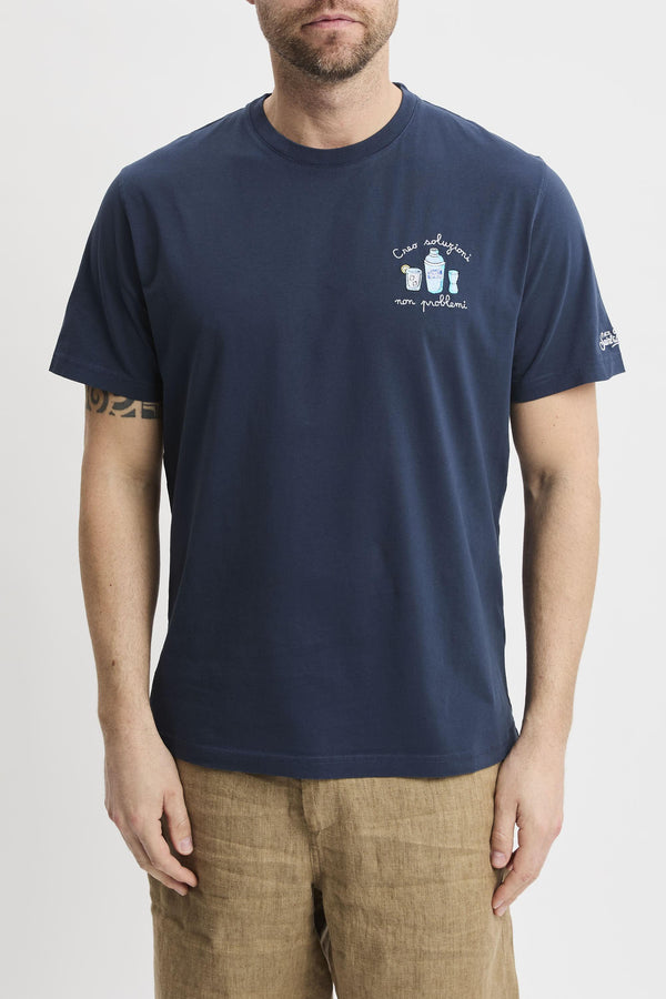 T-shirt Portofino con ricamo "Creo soluzioni non problemi"