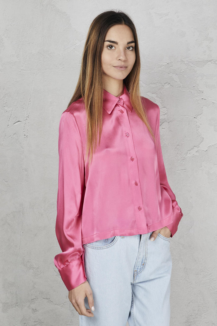 Camicia crop in rasetto-2