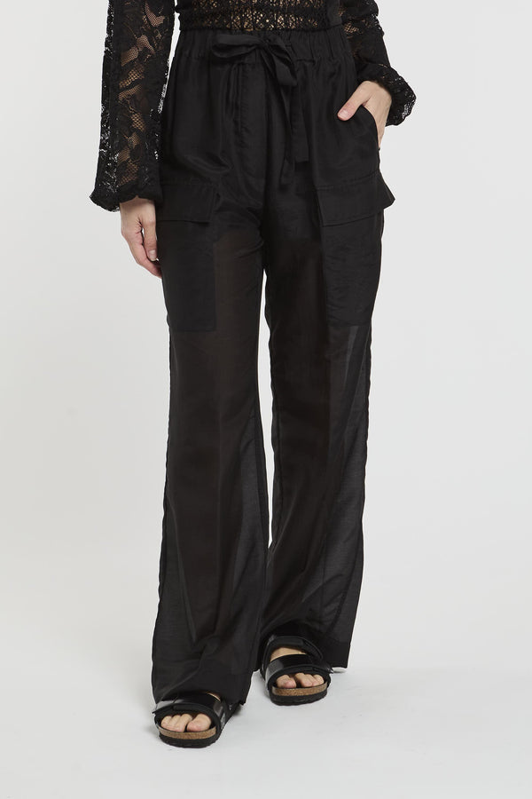 Pantalone nero woman i11y69-0