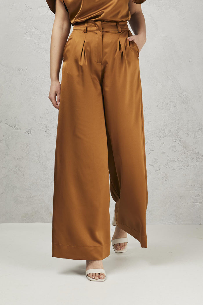 Satin palazzo trousers