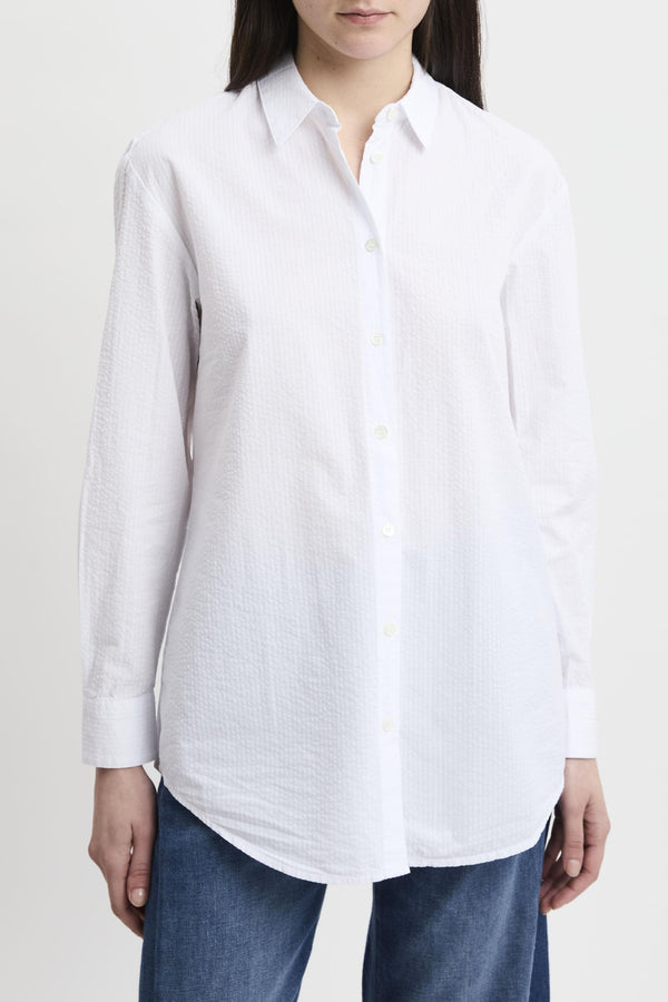 Camicia Brigitte in seersucker con ricamo