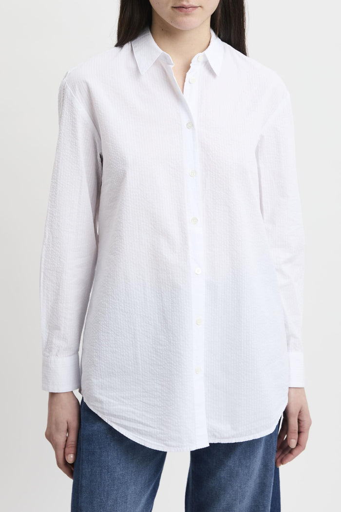Camicia Brigitte in seersucker con ricamo