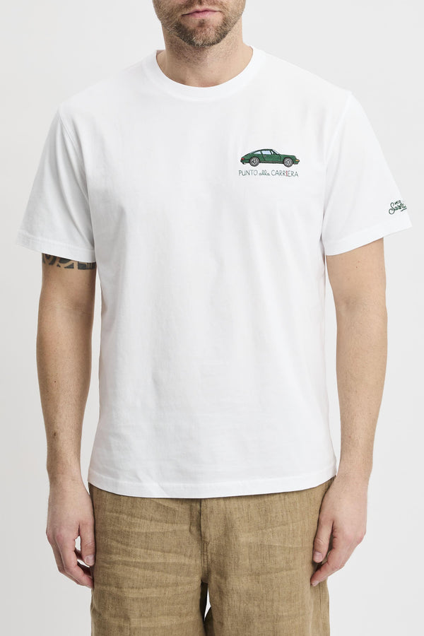 T-shirt Portofino con ricamo "Punto alla carriera"