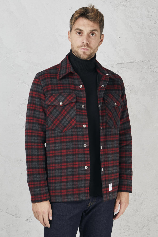 Giacca check rosso uomo uc0152tf0163888