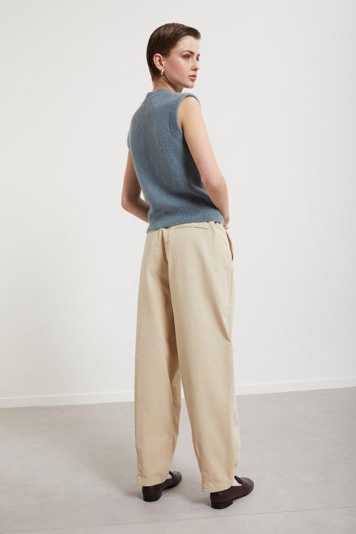 Pantalone dritto in gabardina-2