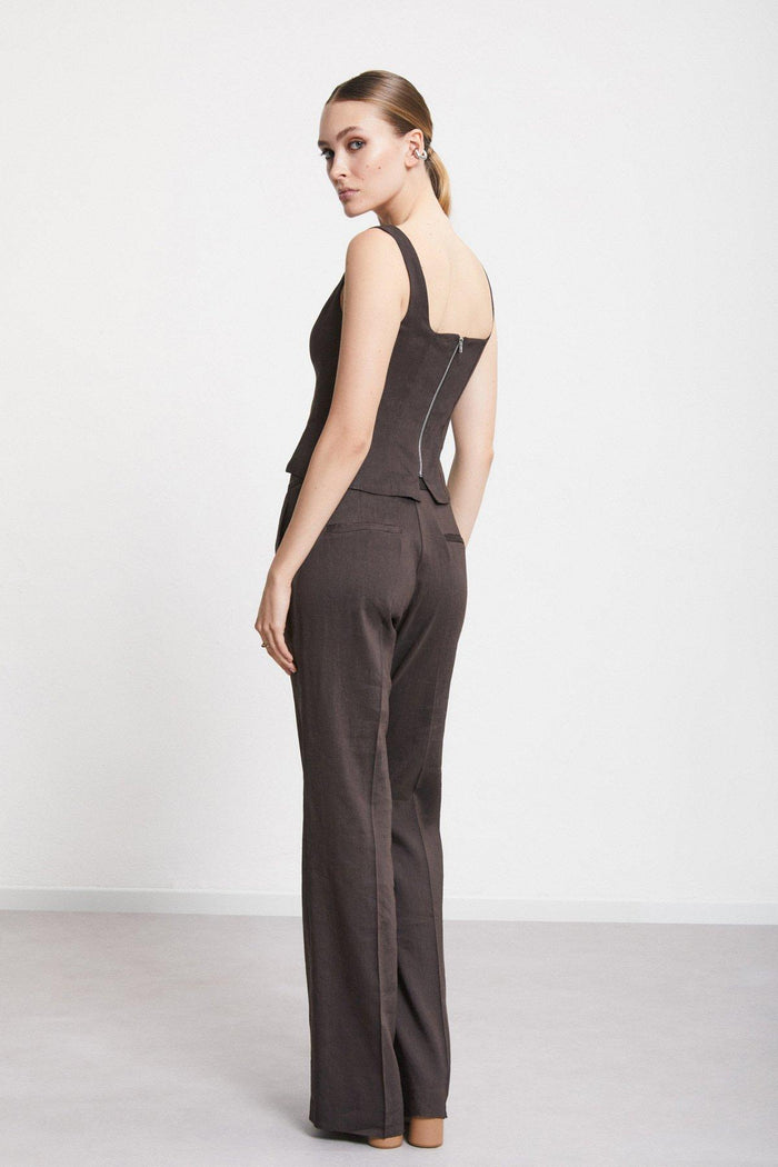 Pantalone  donna dp9812cioccolato - 5