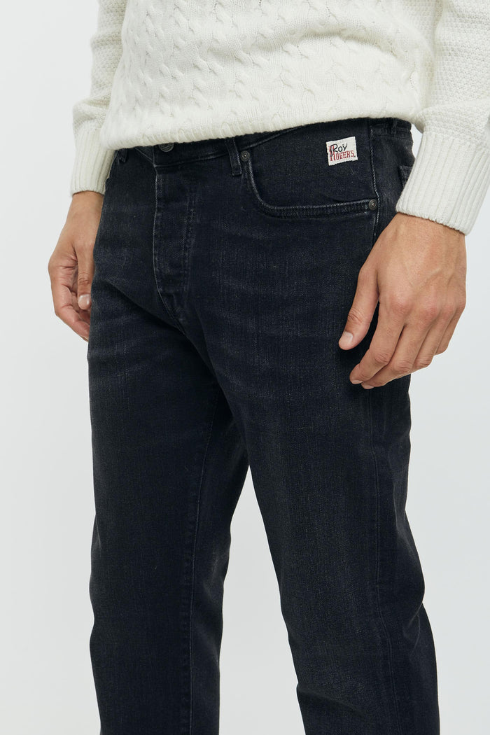 Jeans denim black uomo rru118n086998 - 5