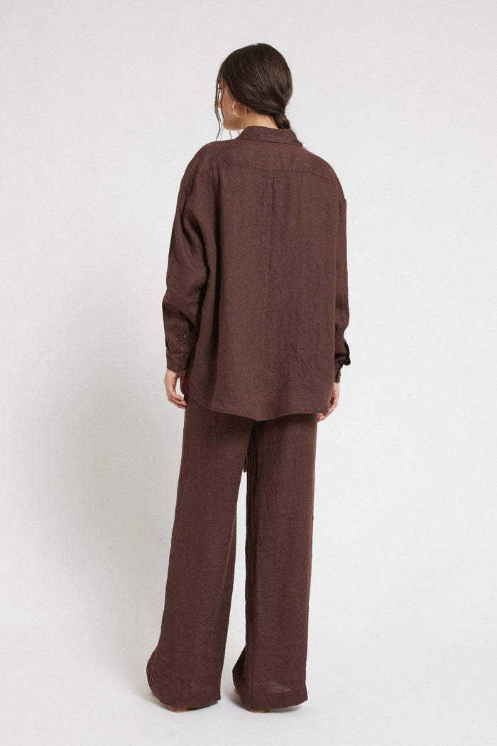 Camicia  donna dc5107cioccolato - 5