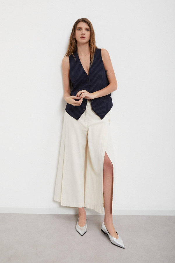 Pantalone culotte in cotone