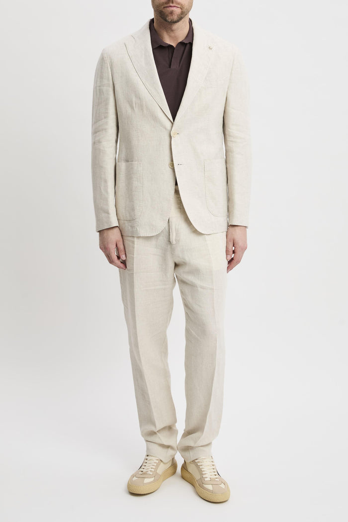 Abito in lino lavato beige