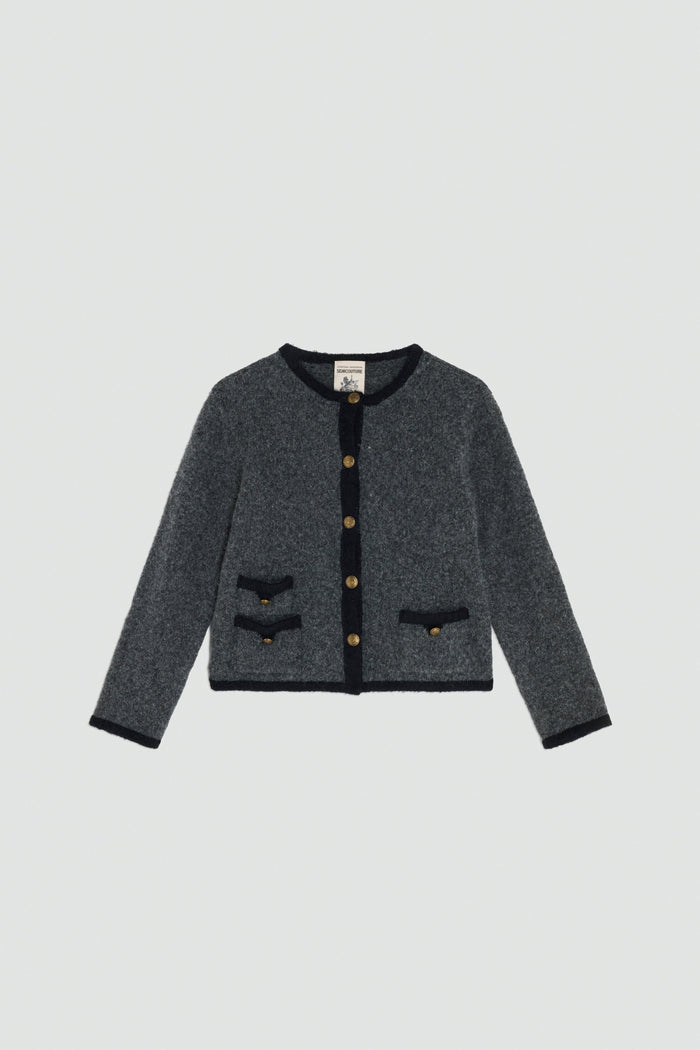 Giacca grigio medio-nero donna f11x92y2 - 4