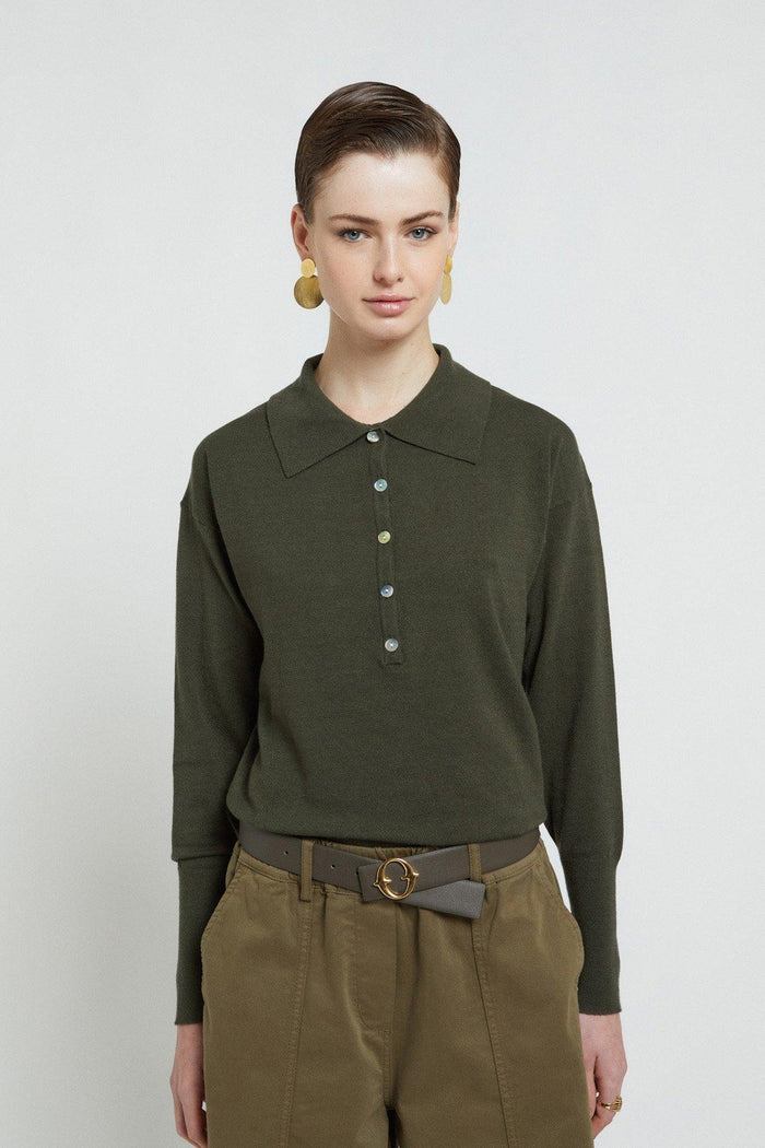 Maglia polo in viscosa