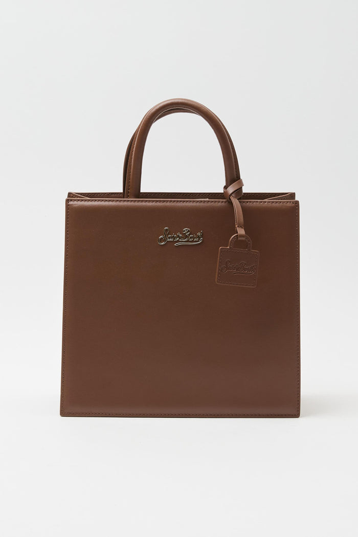 Borsa a mano Shop Bag midi in pelle liscia