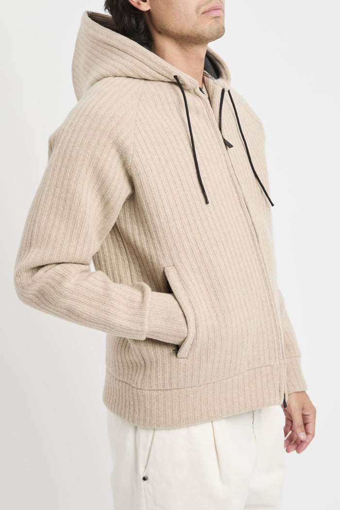 Felpa beige uomo crr000311 - 3