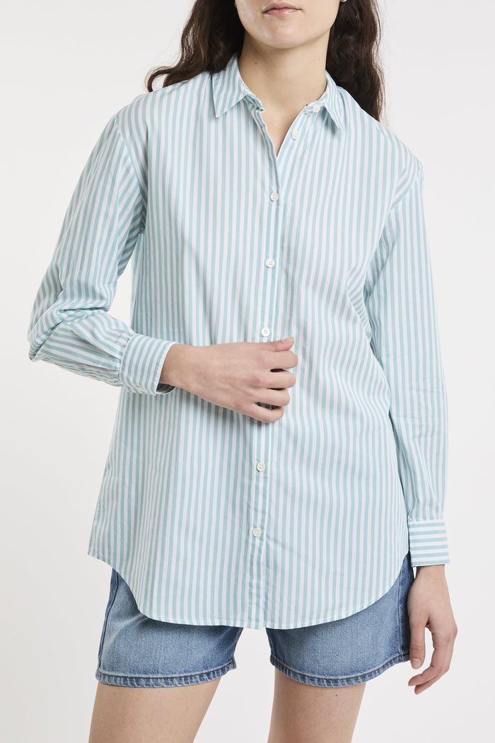 Camicia bianco/verde donna 03865h53 - 4