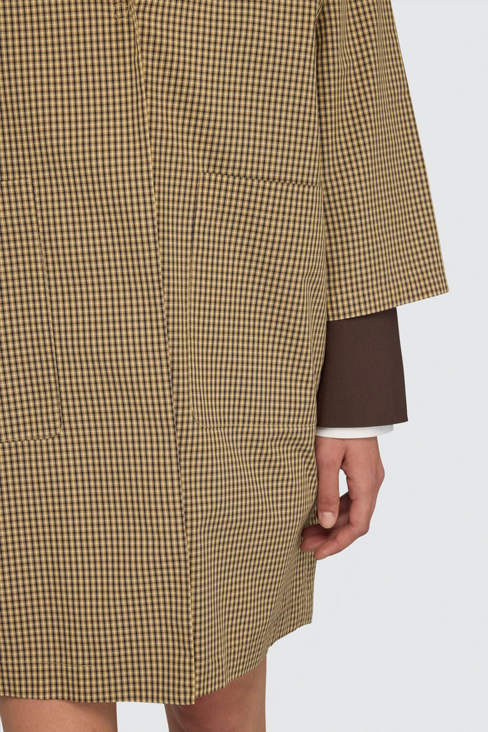 Cappotto micro quadretto donna sn1055chk - 3