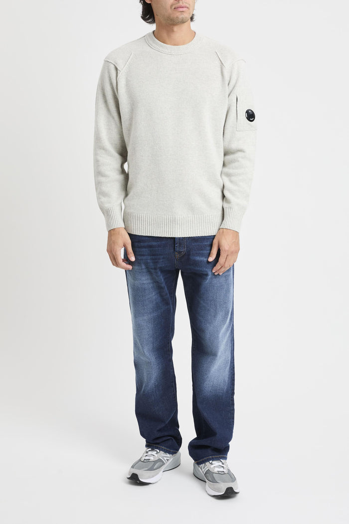 Maglia off white melange uomo kn707a-110149am13 - 6