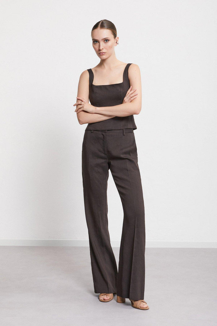 Pantalone  donna dp9812cioccolato - 4