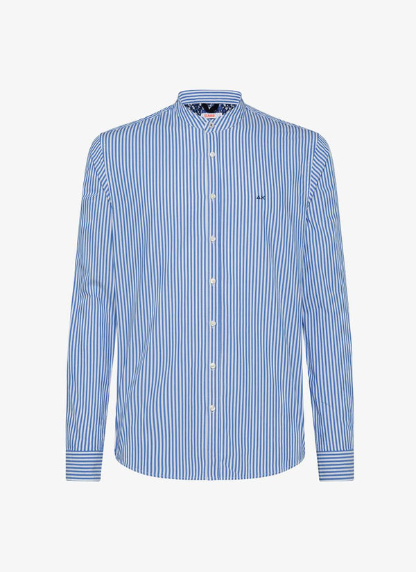 Camicia bianco/navyblue uomo s321080107