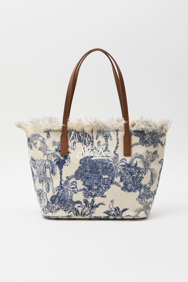 Borsa City medium in canvas fantasia