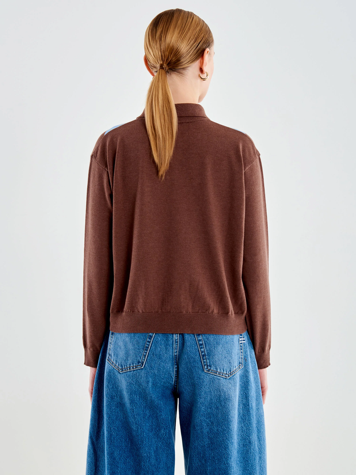 Polo  donna 4ab4010marrone - 3
