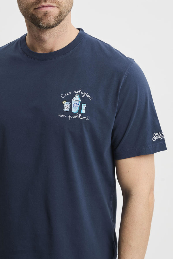 T-shirt blu uomo pot000104333l61