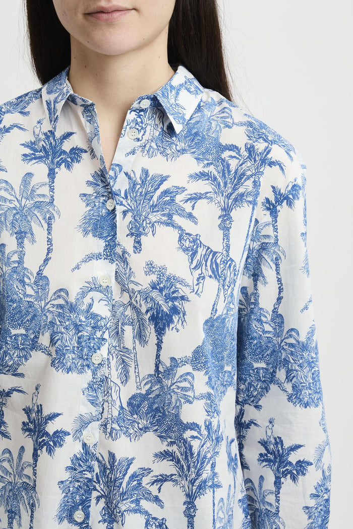 Camicia blu donna brig00101288l01 - 4