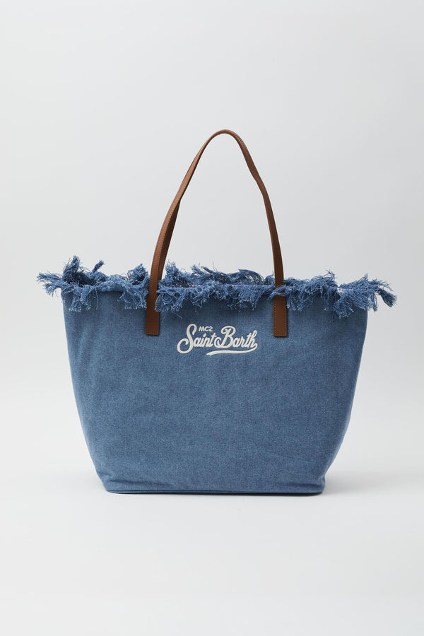 Borsa City regular in tessuto denim