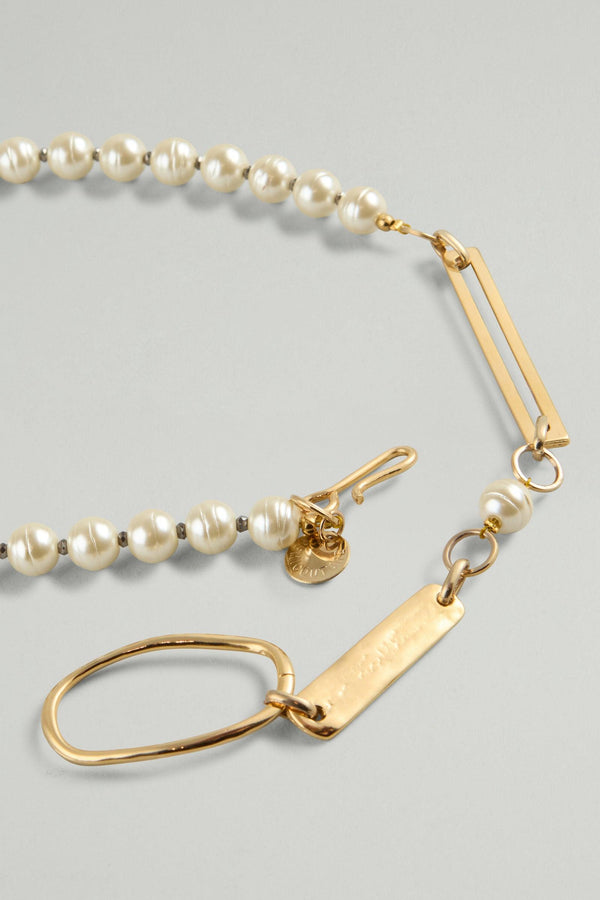 Collana perla/oro woman x51x52-x
