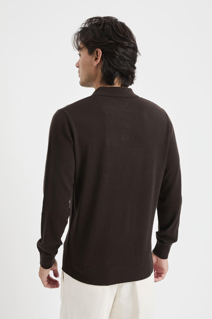 Polo dark brown uomo cov000818h - 7