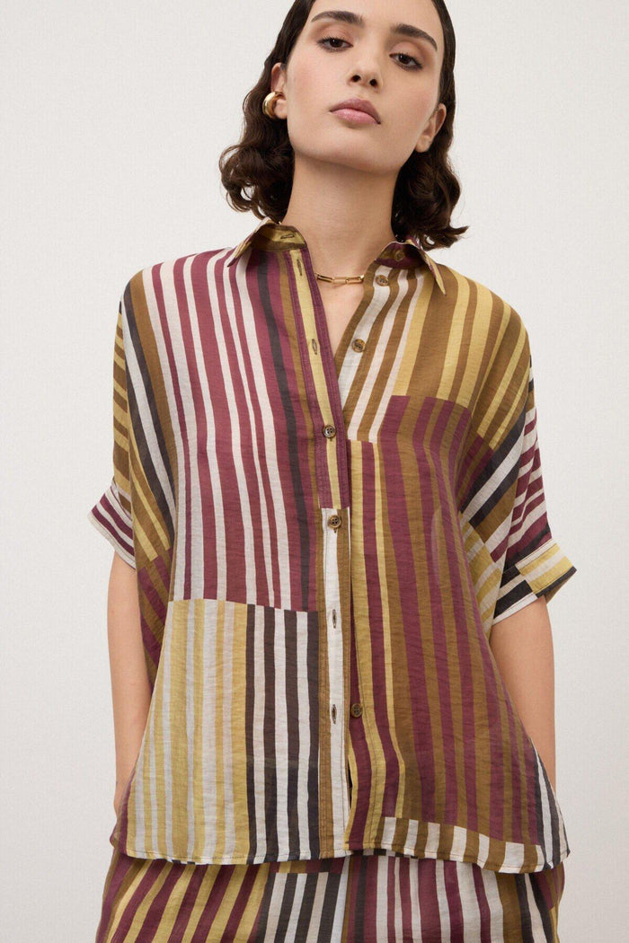 Camicia boxy fit a righe