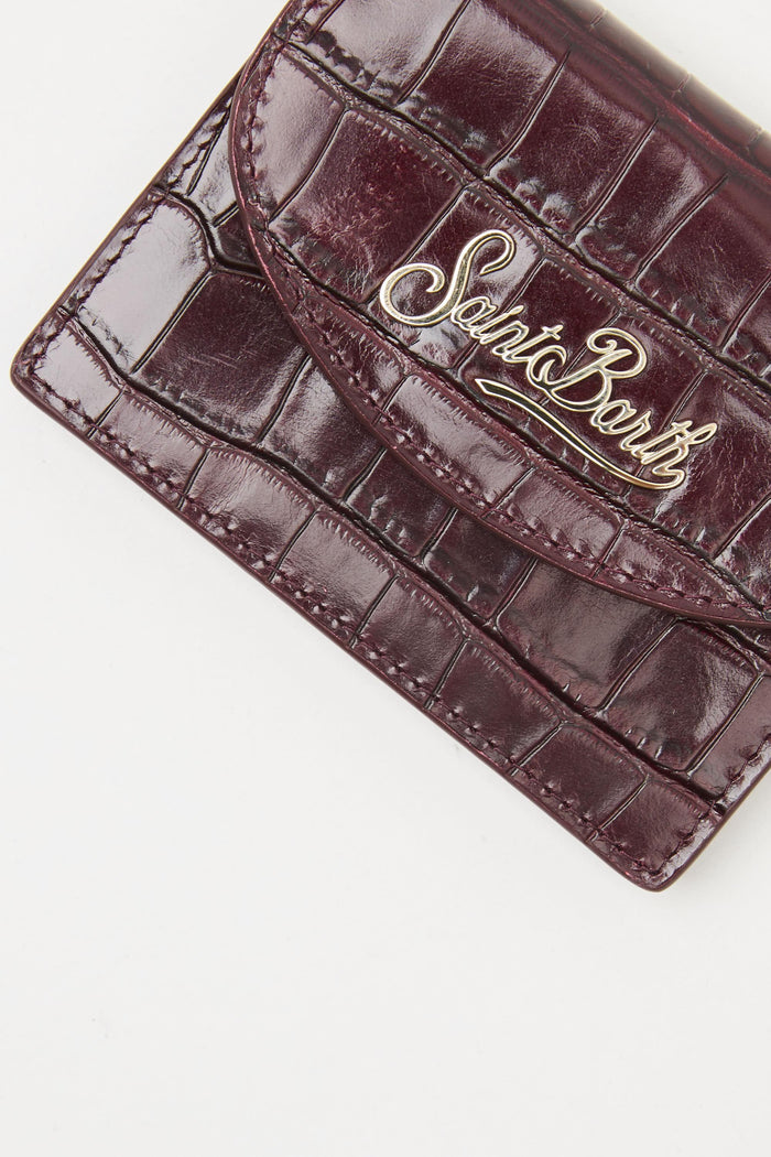 Portacarte Card Holder in pelle stampa cocco-2