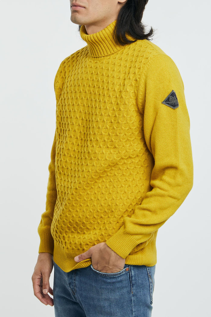 Maglia collo alto punto noce-2