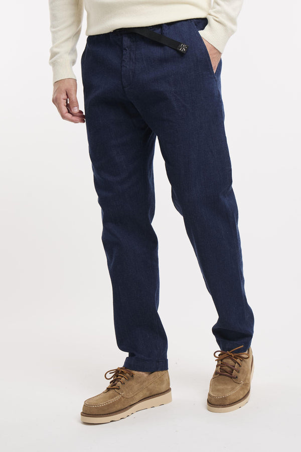 Pantalone denim blu uomo su66341037