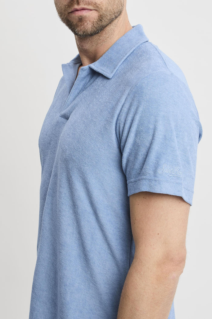Polo dusty blue uomo jer000133 - 5