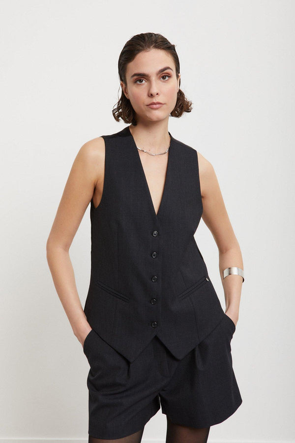 Gilet in misto lana