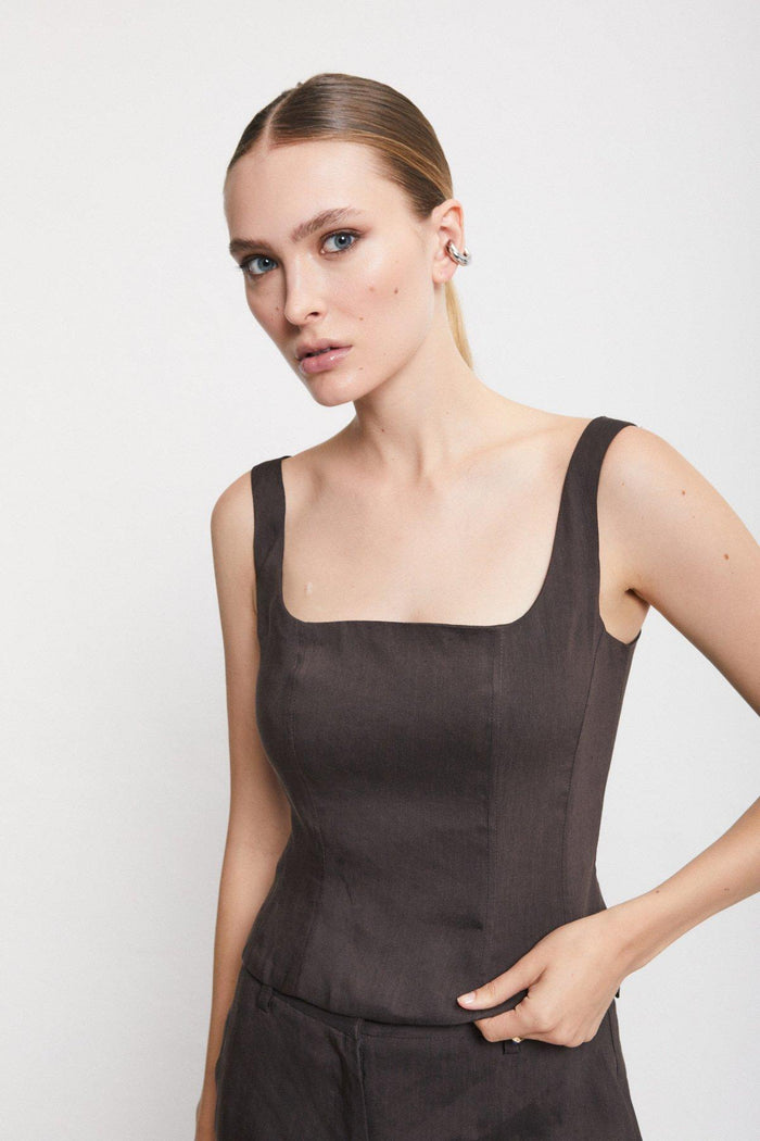 Top  donna dt9164cioccolato - 1