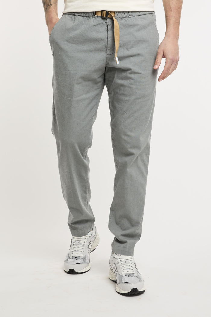 Pantalone in misto cotone e lino-2