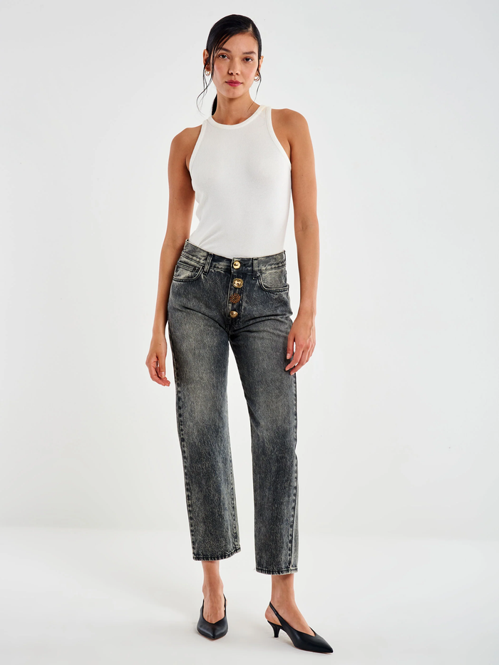 Jeans grigio donna df5043denim - 3