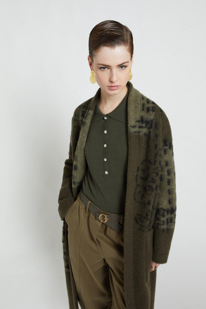 Cappotto lungo in misto lana