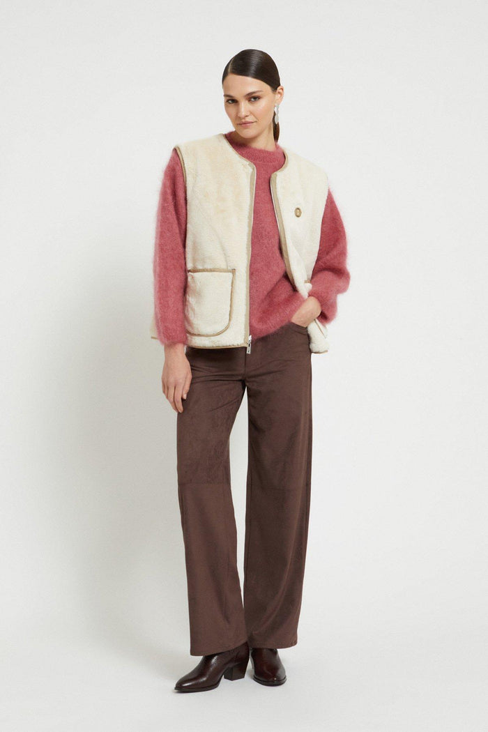 Gilet  donna og6143ecru - 6