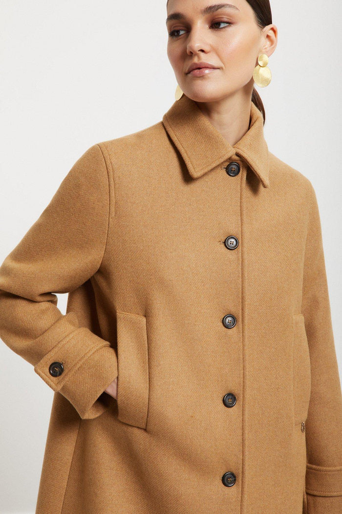 Cappotto midi in misto lana