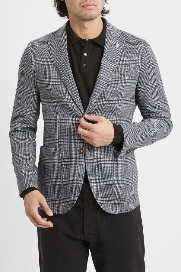 Giacca in misto cotone stampa galles